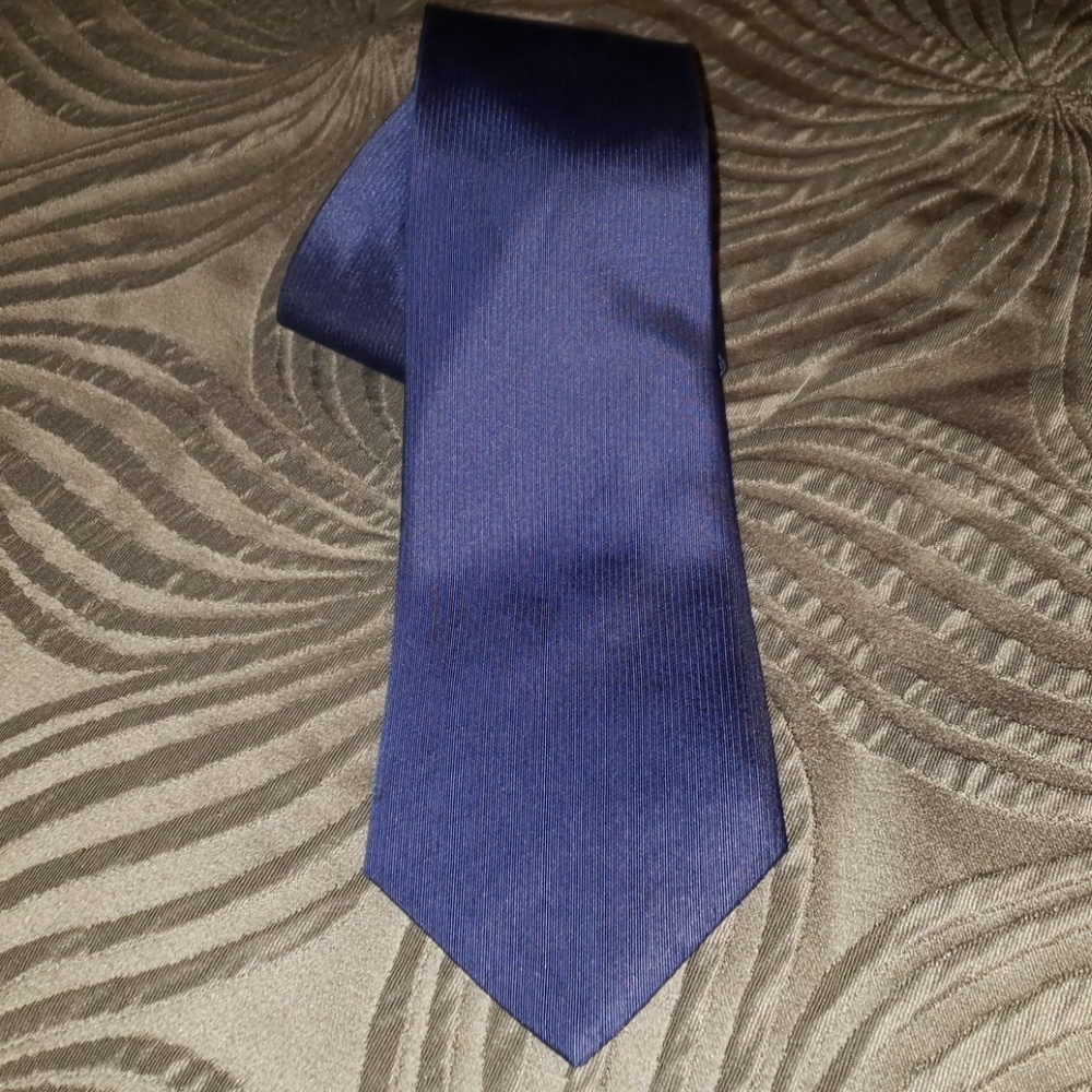 Mens Kenneth Cole Reaction Metallic Blue Tie